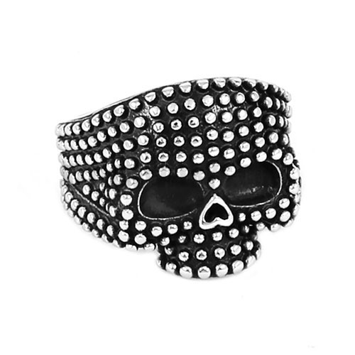 Gothic Stainless Steel Fashion Biker Skull Ring SWR0655 - Click Image to Close